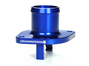 Ford F-350 Thermostat Housing - Sinister Diesel - Sinister Diesel - Blue Anodized - `03-`07 Ford F-350 Thermostat Housing - Sinister Diesel - Sinister Diesel - Blue Anodized - `03-`07